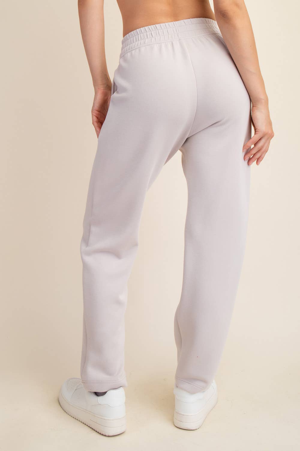 MODAL POLY SPAN SCUBA PINTUCK PANT: Mocha / S