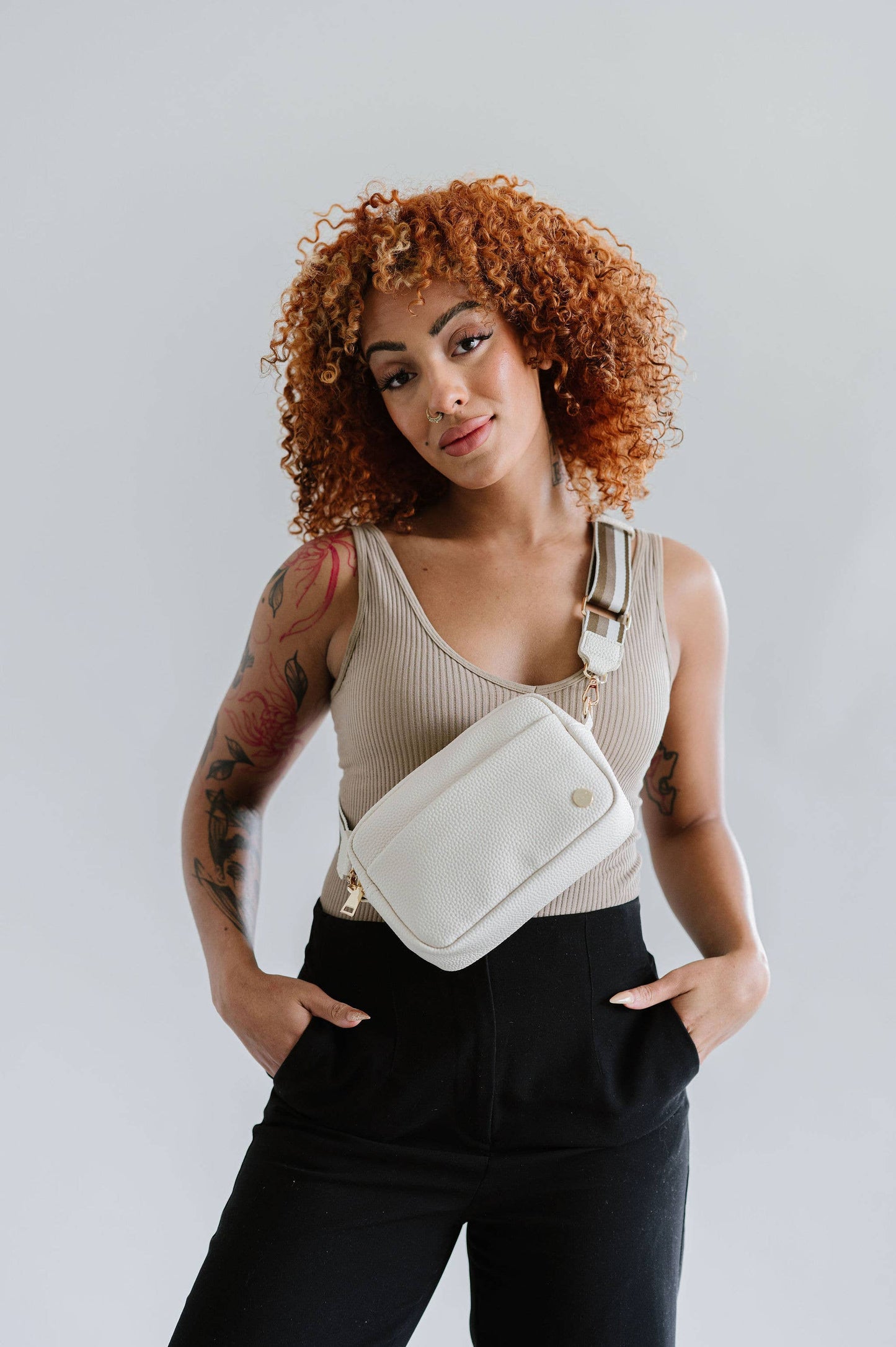 Willow Crossbody Belt Fanny Waist Sling Purse Bag: Light Camel