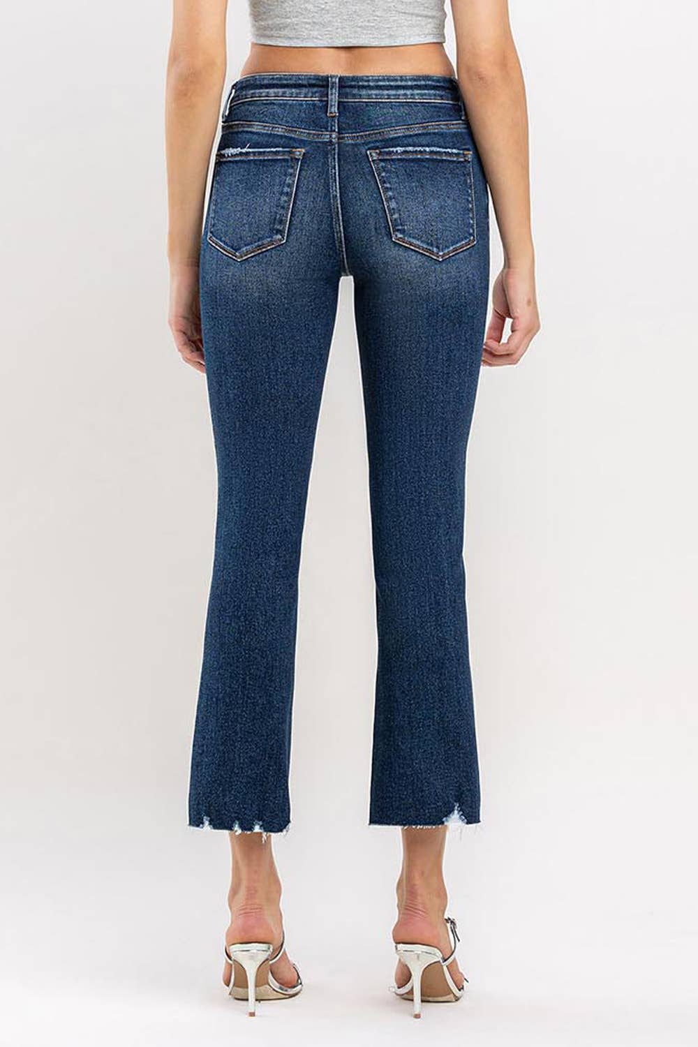 MID RISE CROPPED MINI BOOTCUT JEANS LV1223: PORTABLE / 26