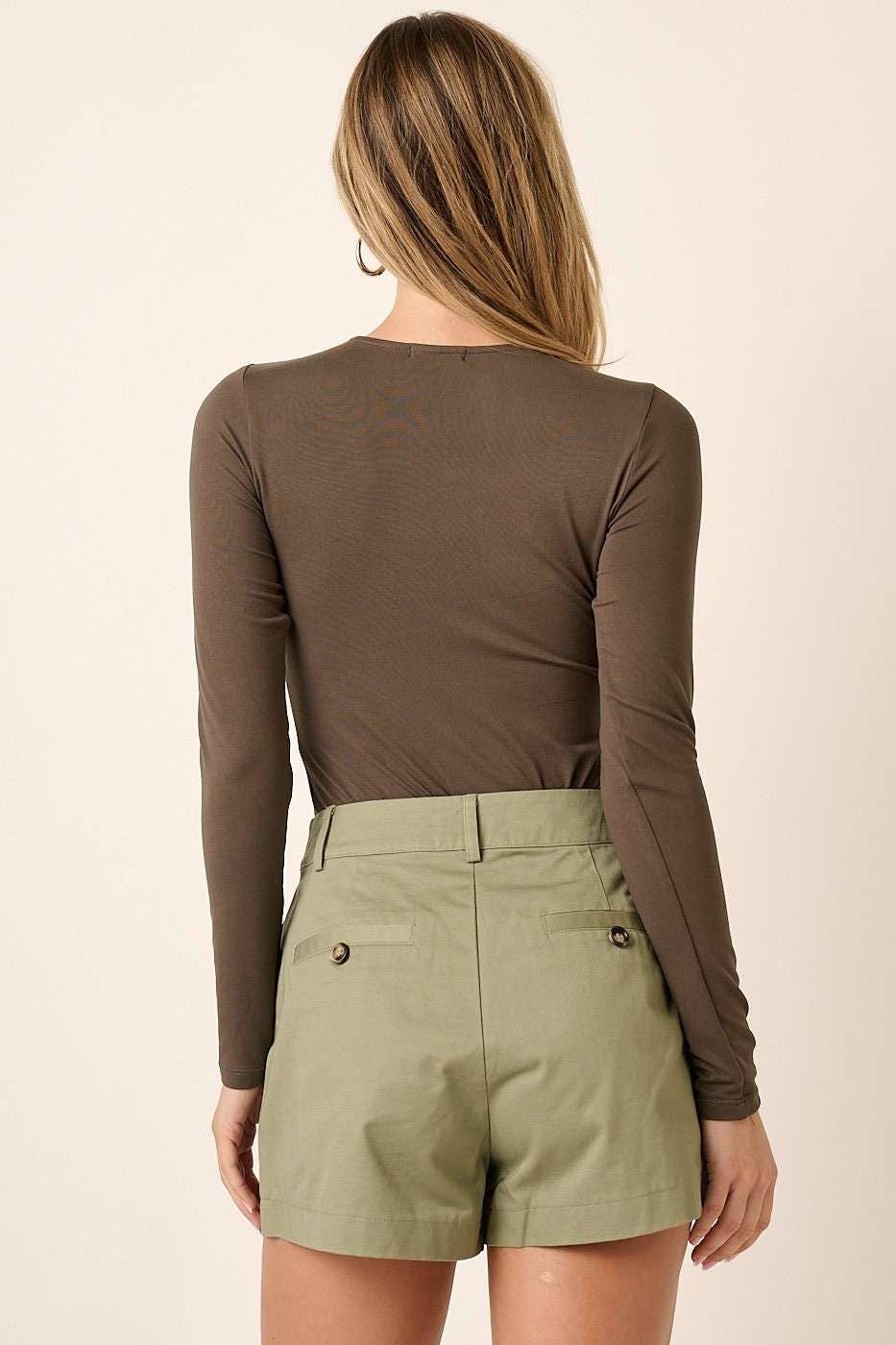 T10338-DTY LONG SLEEVE BODYSUIT: IVORY / M