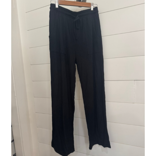 Ribbed & Ready Pants- Black
