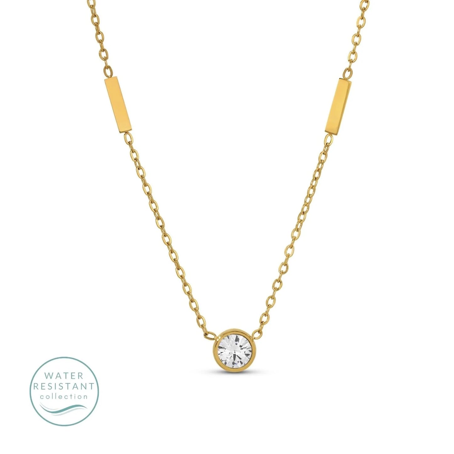 Contemporary Round Cubic Zirconia - Water Resistant