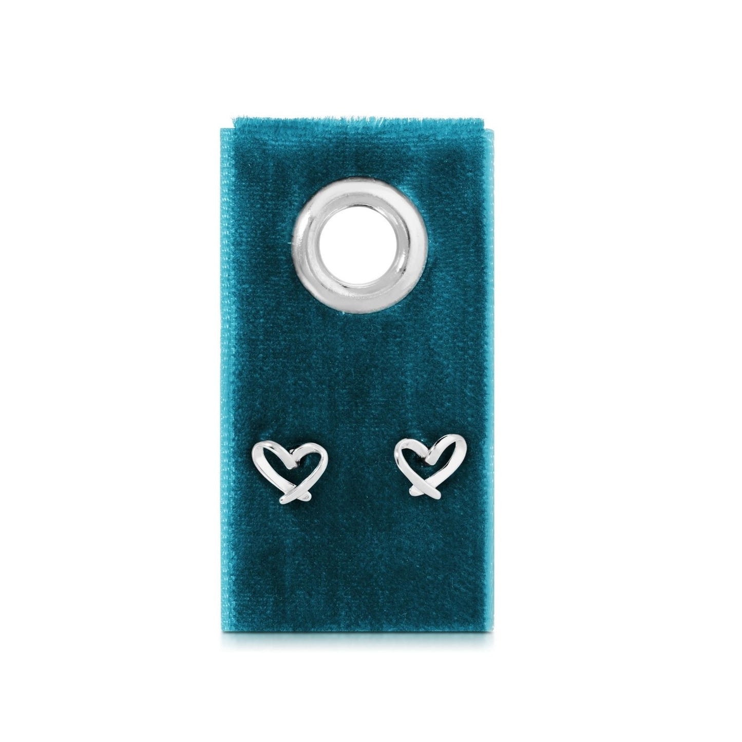 Free Form Heart Studs- Silver