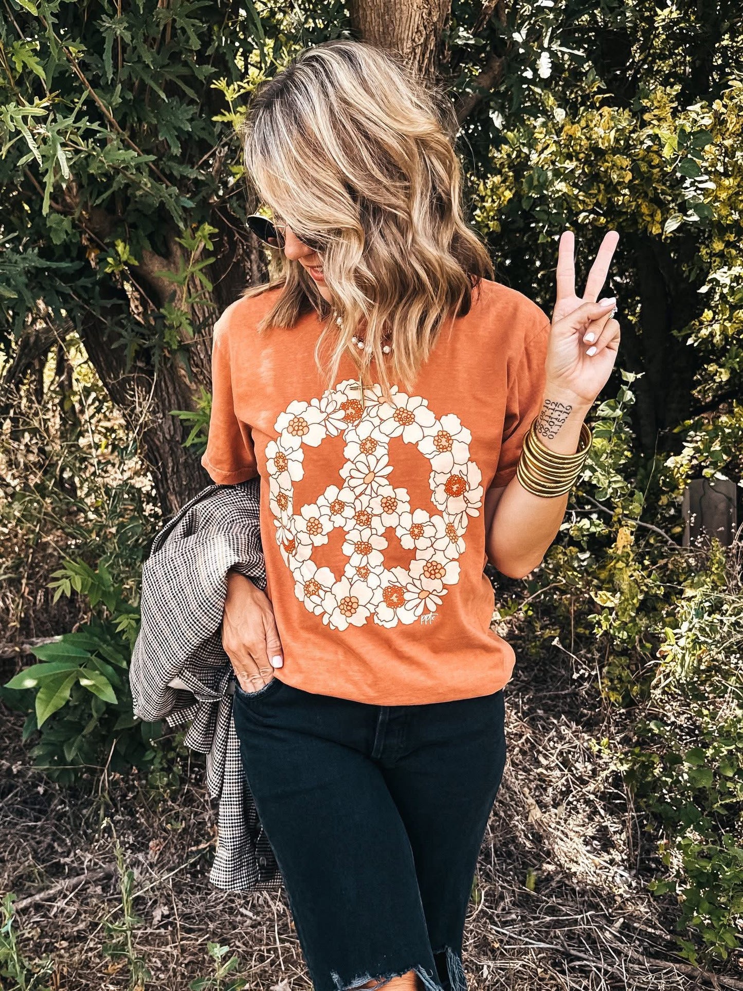 PEACE OUT PUMPKIN TSHIRT