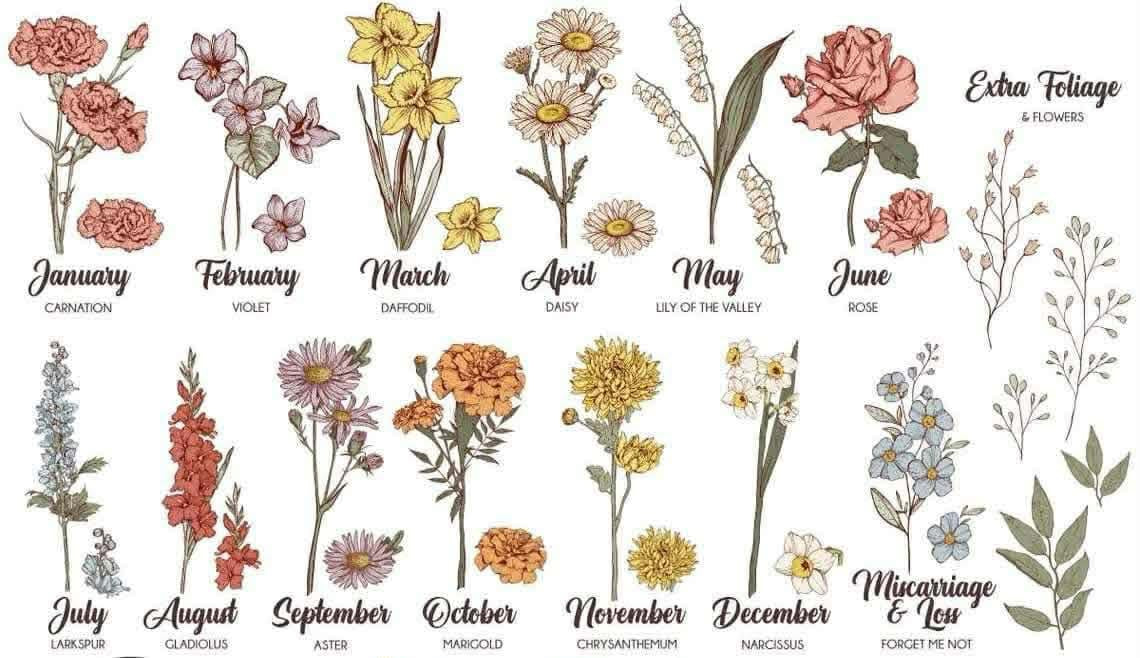 Birth Flower Tshirt-Preorder