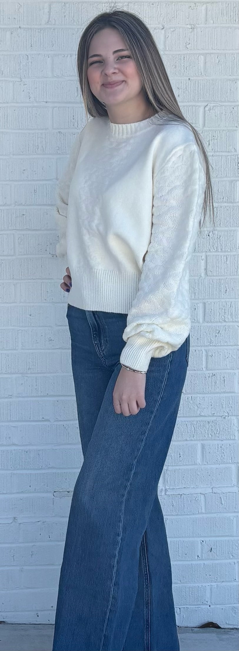 Light Breeze Cropped Sweater