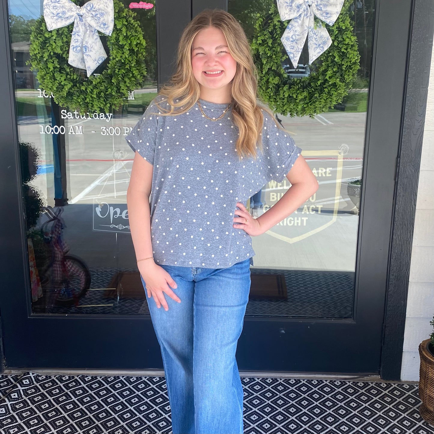 Classic & Cute Polka Dot Top