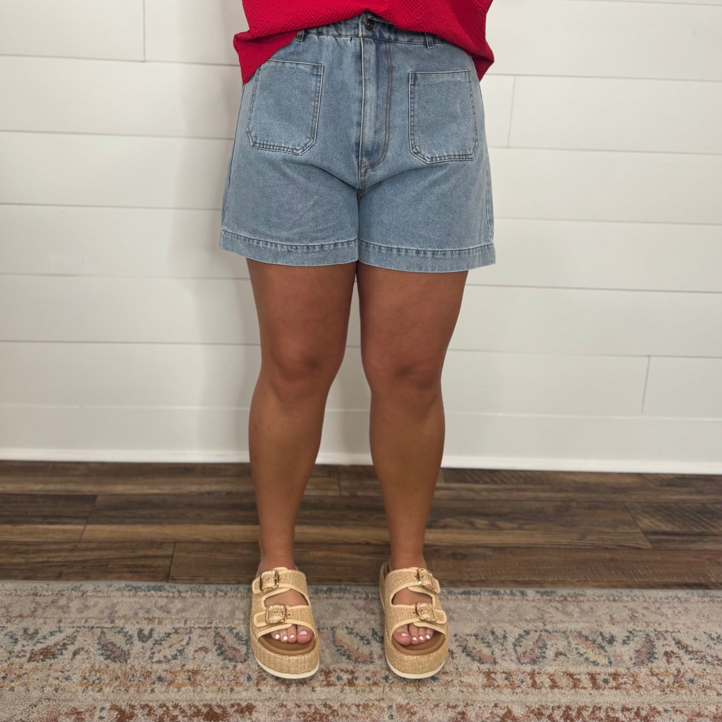 High-Rise Vintage Denim Shorts