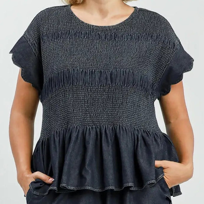 Indigo Sweetheart Top