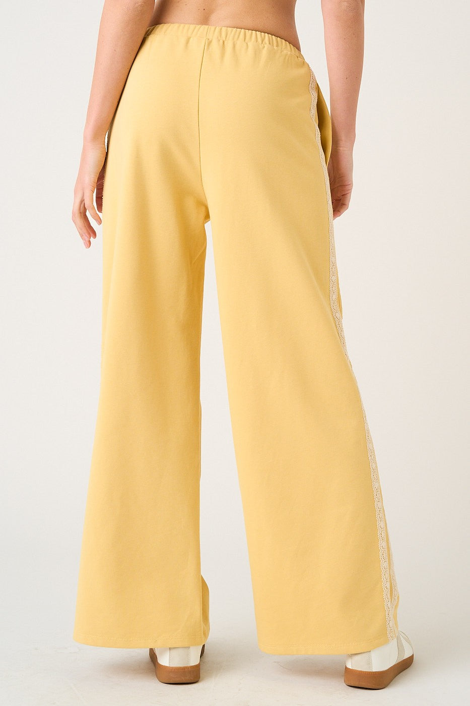 Lace & Leisure Pants-Daisy Yellow