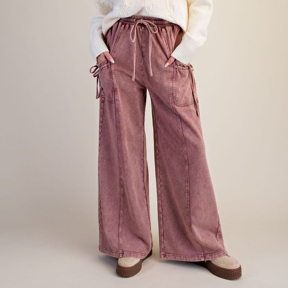 On the Go Cargo Pants| Red Bean