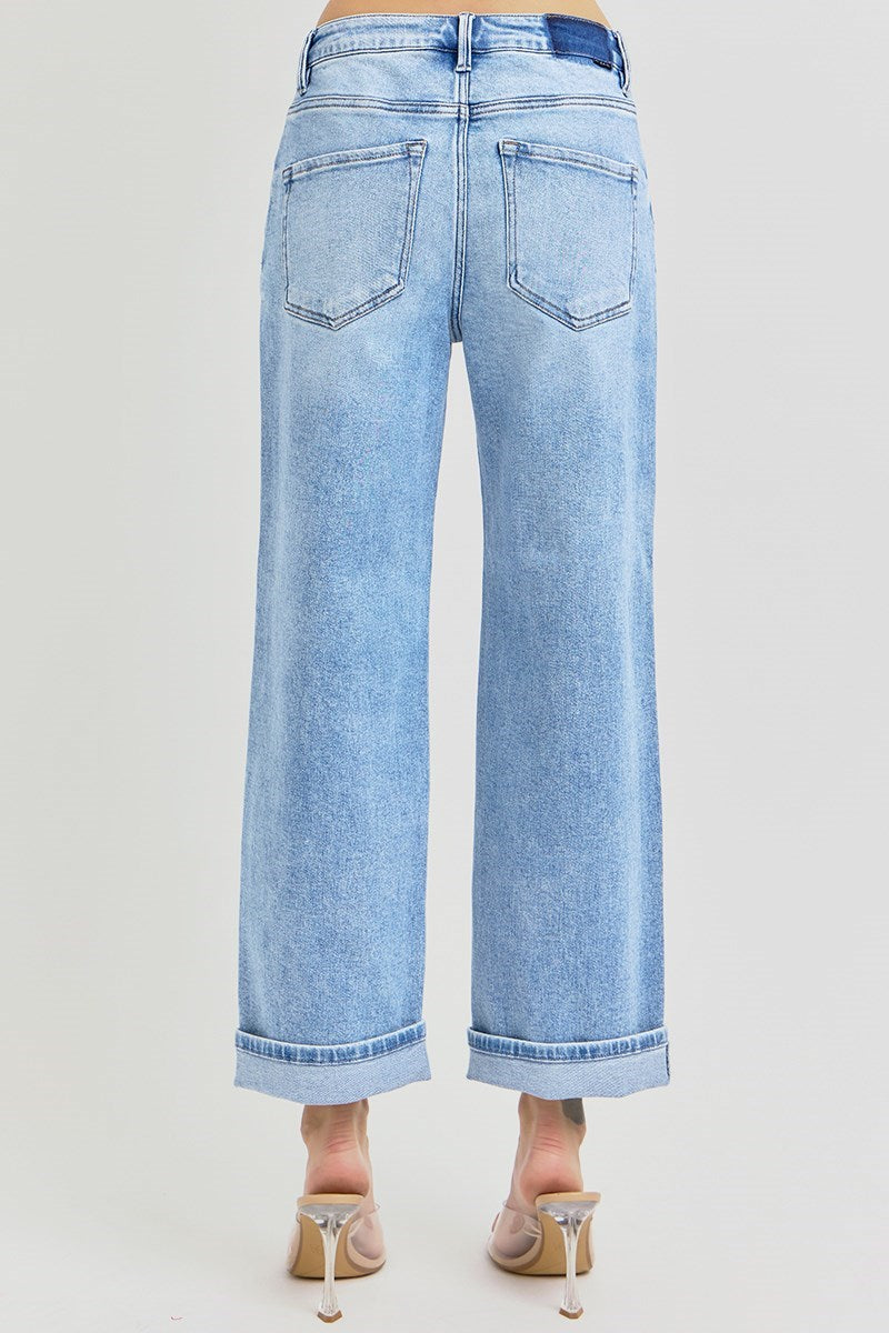 Cuffed & Cool- Light Wash