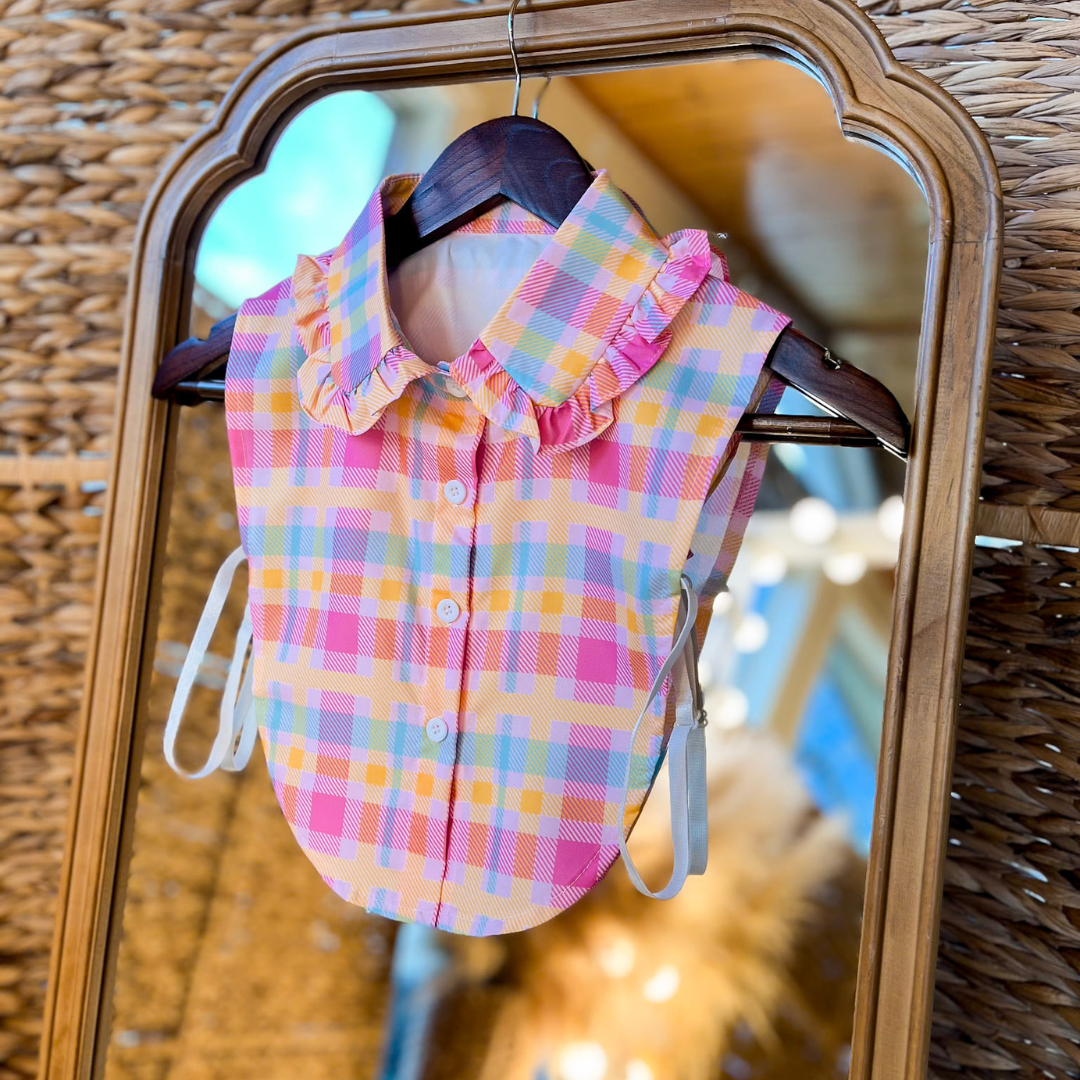 Styled in Seconds Collars: Pink and Orange Plaid