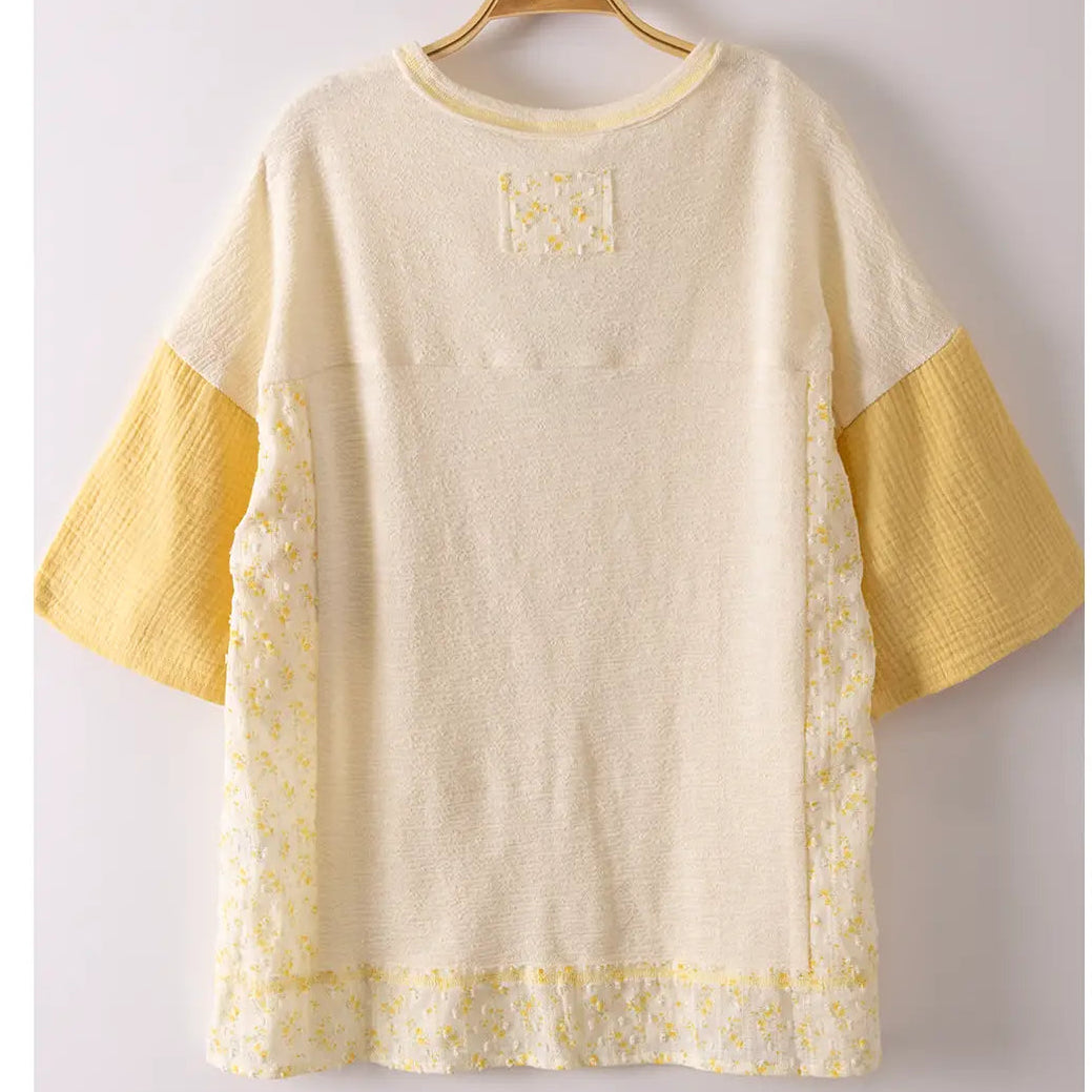 Simple Bloom Top-Lemon