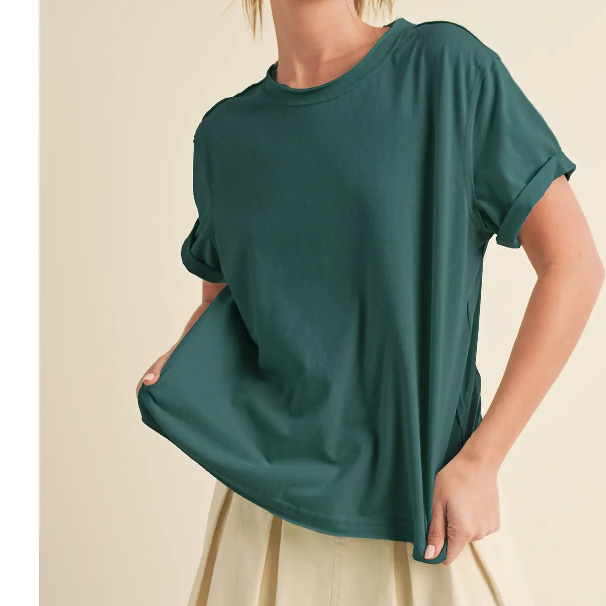 Teal baby tee