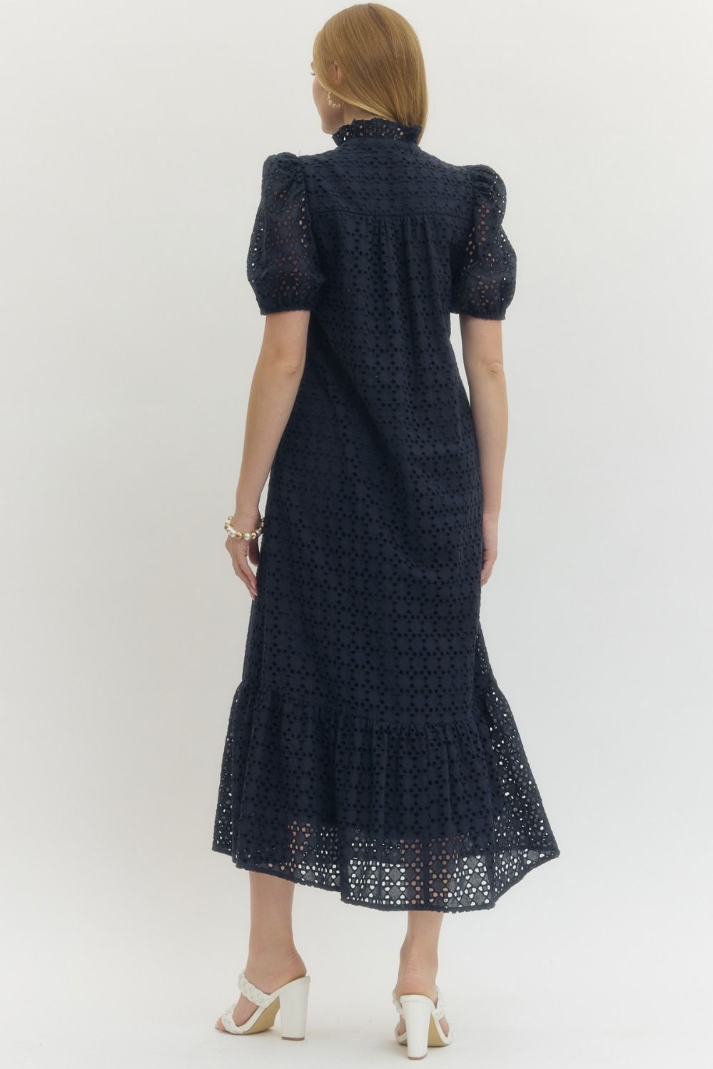 The Sunday Bloom Midi- Navy