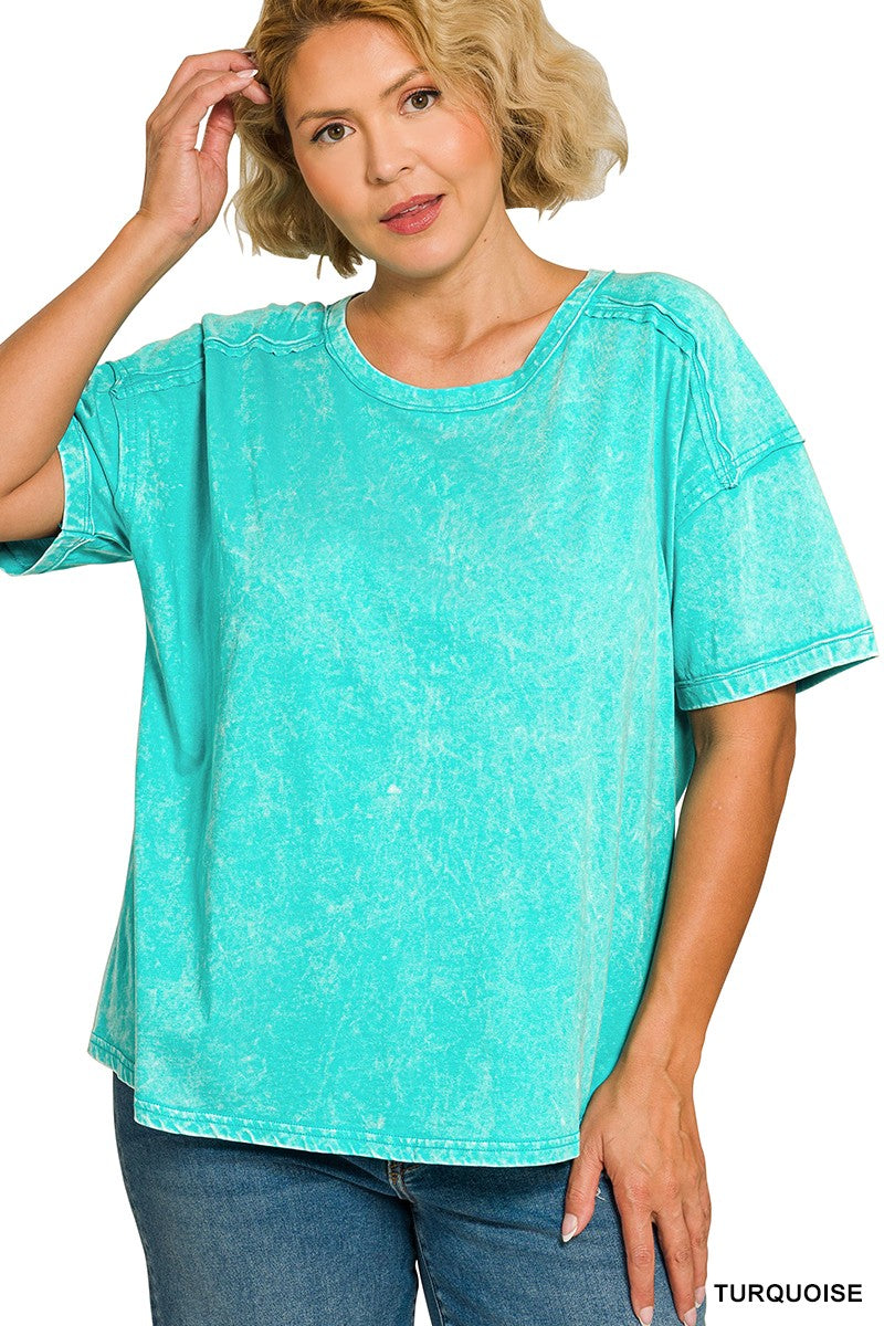 Washed & Relaxed Tee (Turquoise)