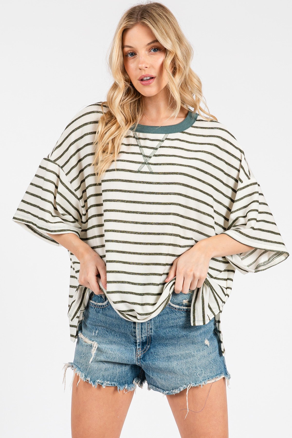 X Marks the Spot Tee- Olive