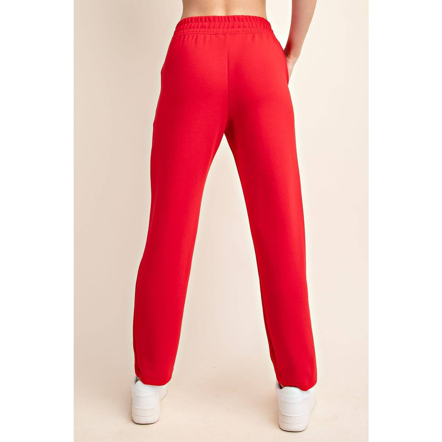 MODAL POLY SPAN SCUBA PINTUCK PANT: Mocha / S