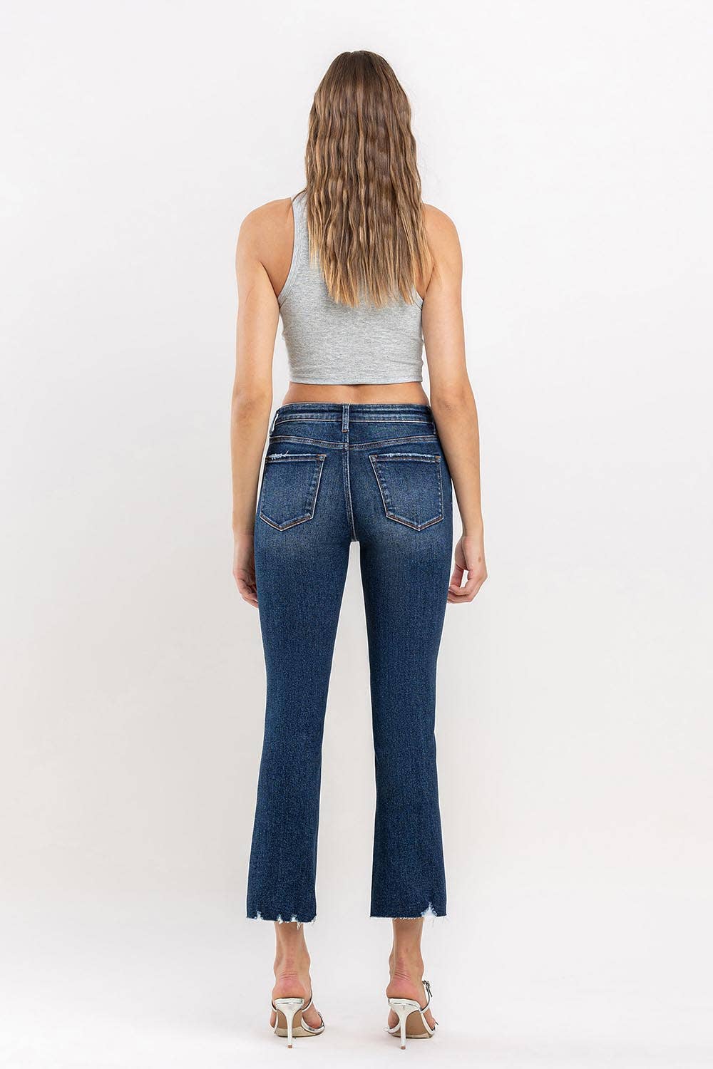 MID RISE CROPPED MINI BOOTCUT JEANS LV1223: PORTABLE / 26