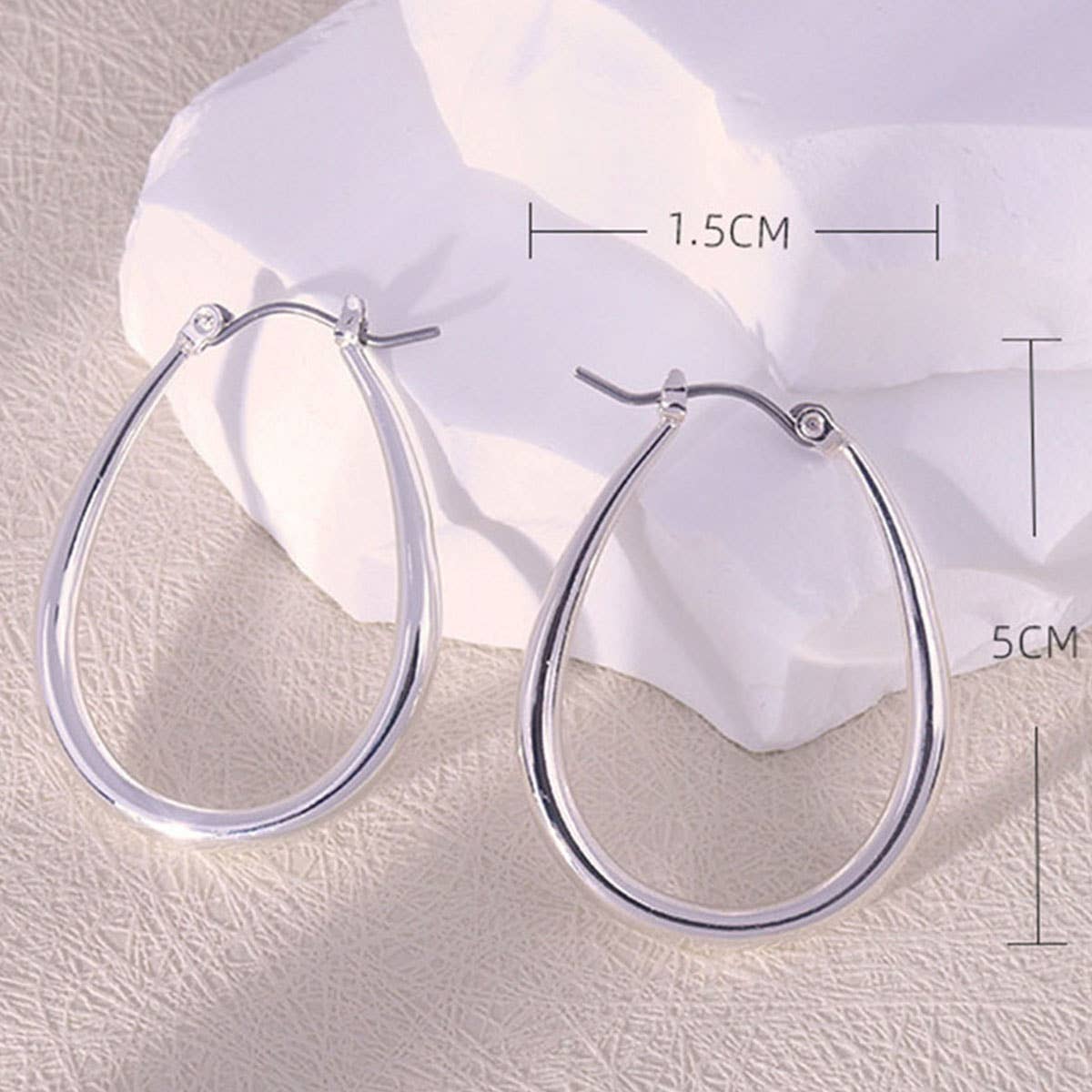 MINIMALIST HOOP EARRINGS_CWAJE0469: SILVER / (OS) 1