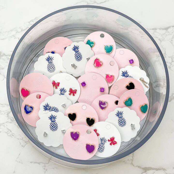 Valentine's Day Assorted Stud Earrings - 20 Units: 20 UNITS