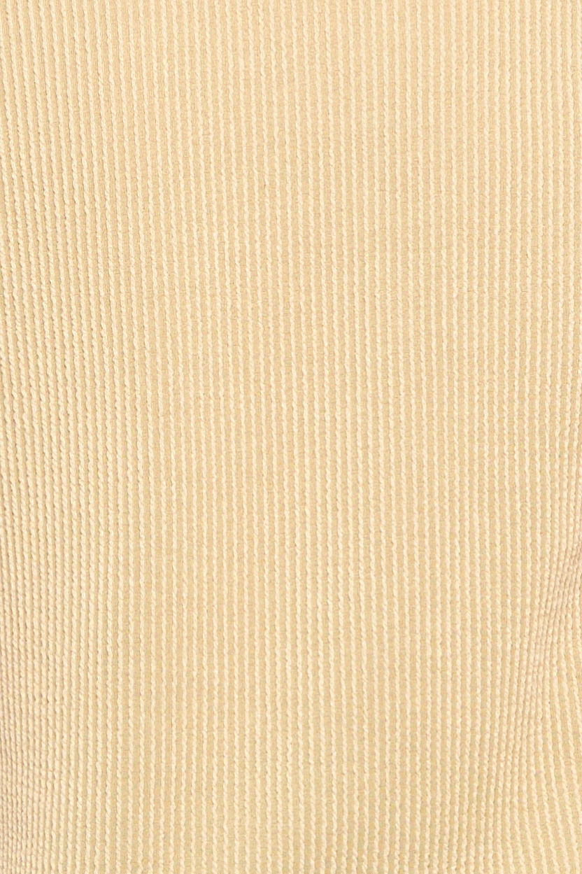ROUND NECK 1/2 SLEEVE RIBBED TOP