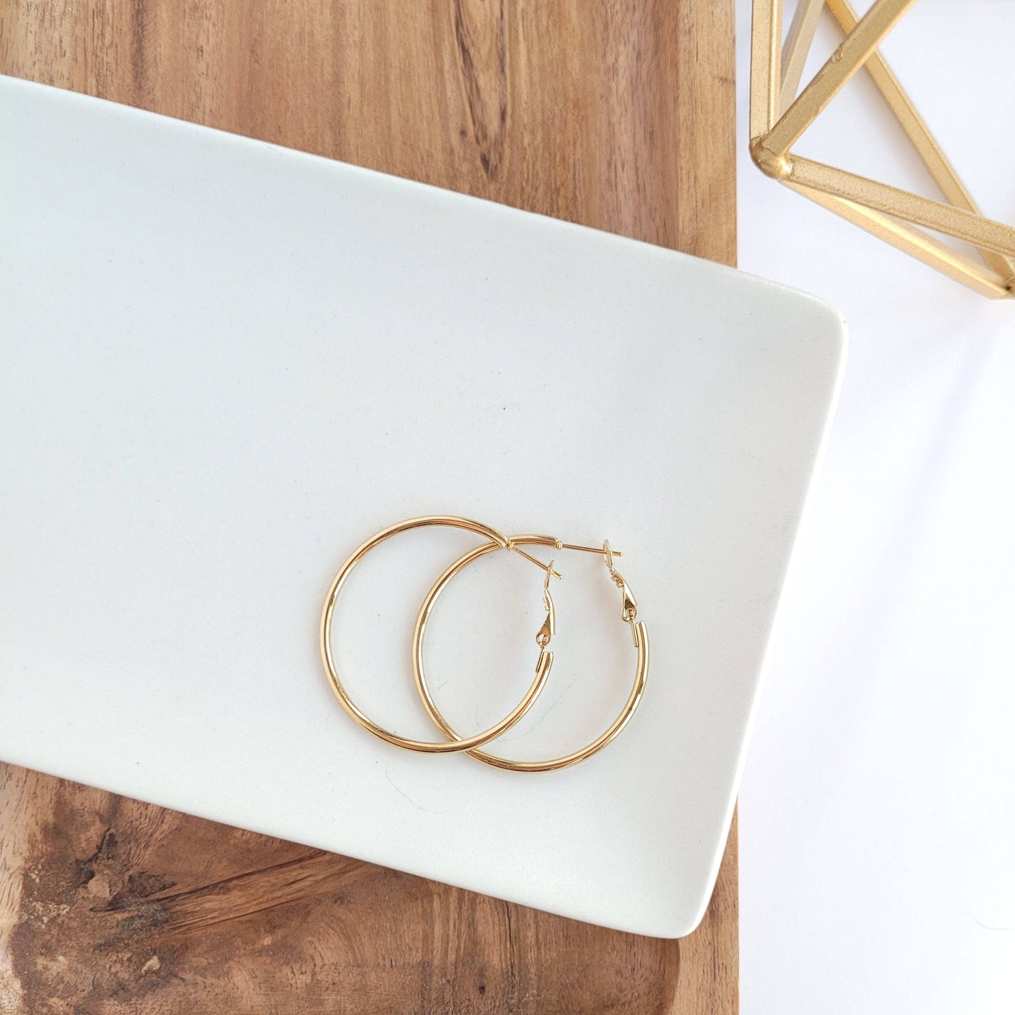 Remi Hoop Earrings- 18k Gold Plated - Size Large
