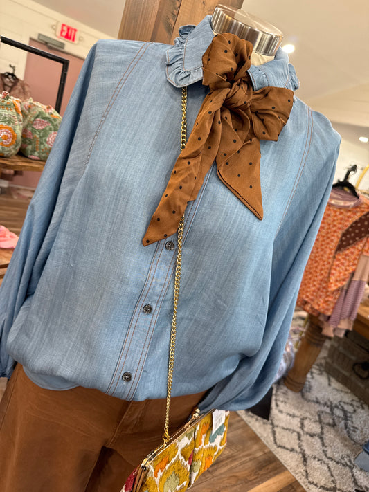 True Blue Button Down