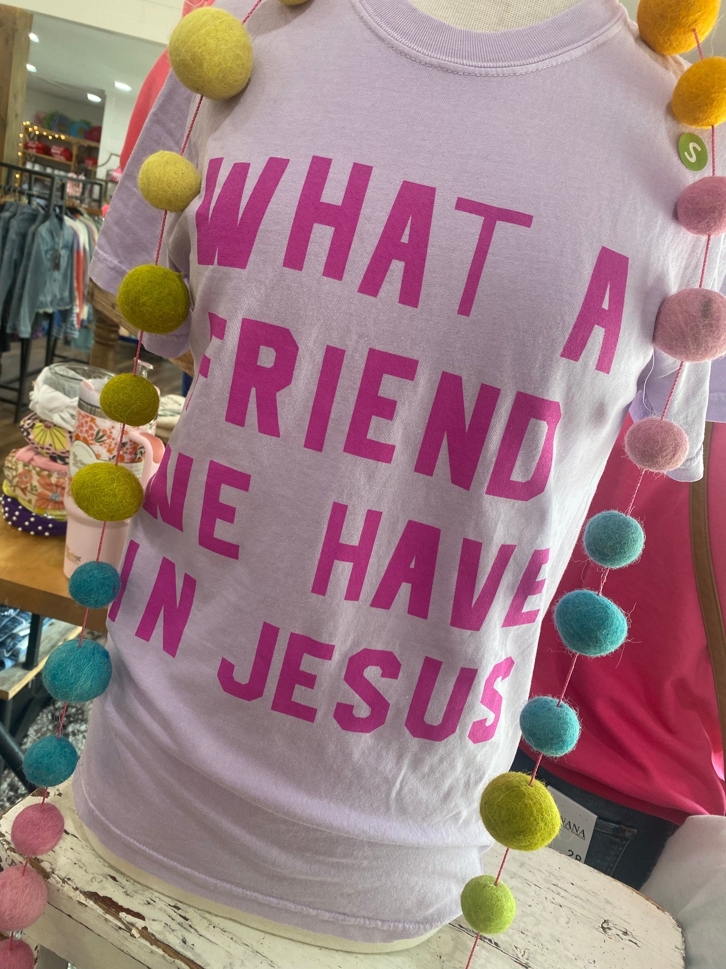 Friend in Jesus Tee- Lavender