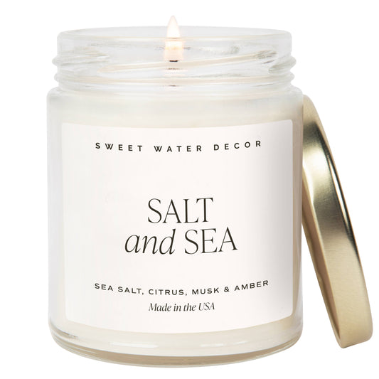 Salt and Sea 9 oz Soy Candle - Home Decor & Gifts