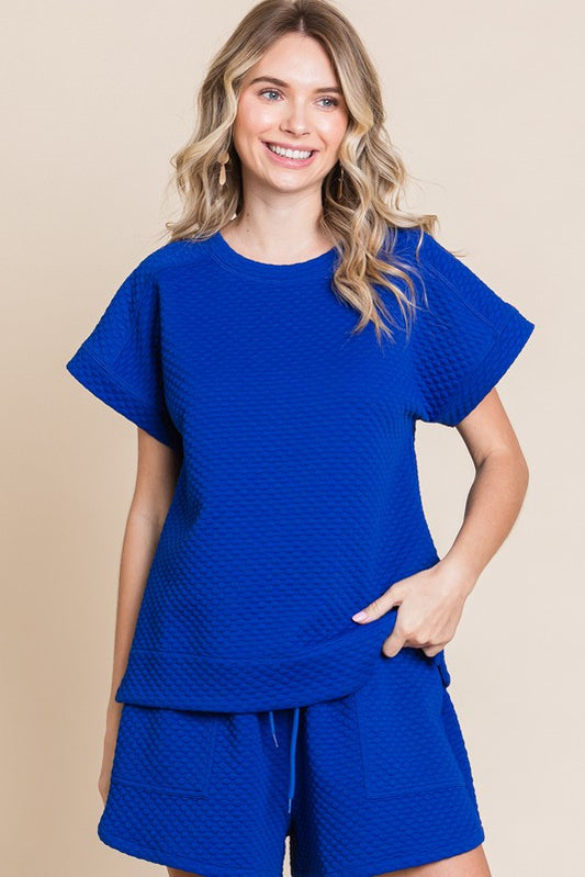 Enchanting Embossed Sleeve Top