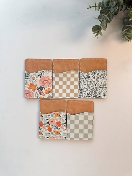 Phone Wallet, Card Holder, Stick on Phone Wallet,: #10 Neutral Bows