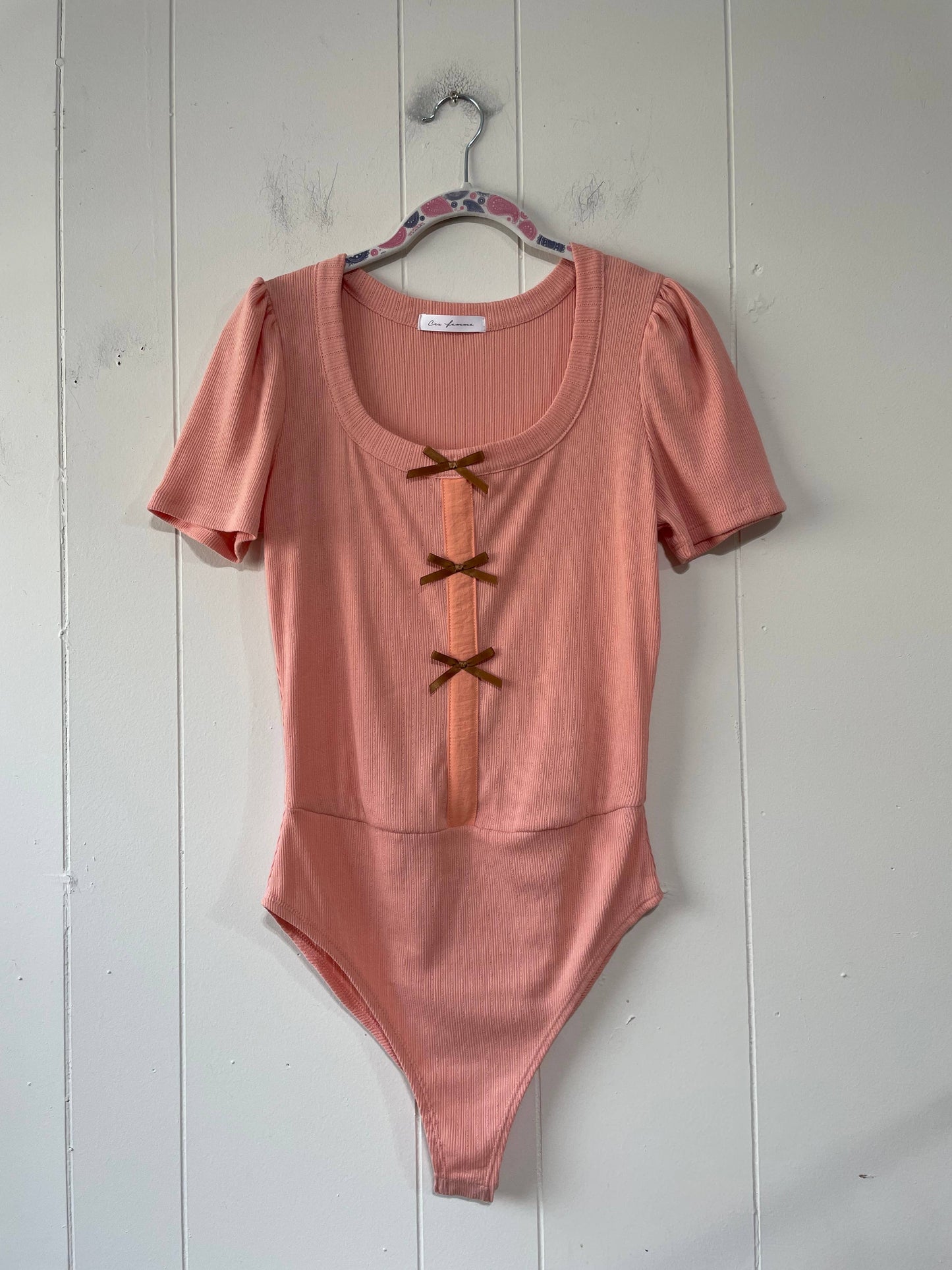 Bow Tie Detailed Bodysuit Top