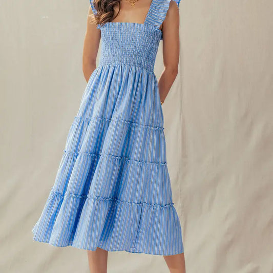 Blue Skies Midi Dress