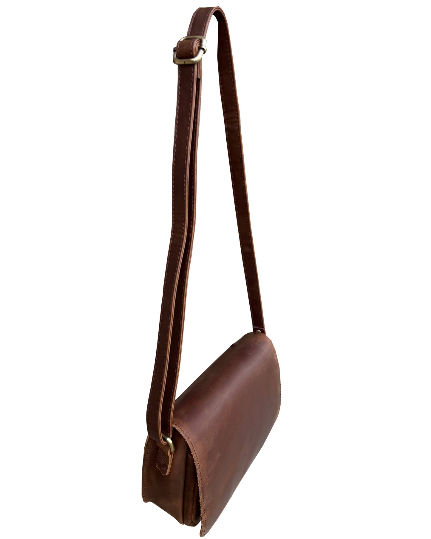 W023 crazy horse genuine leather crossbody