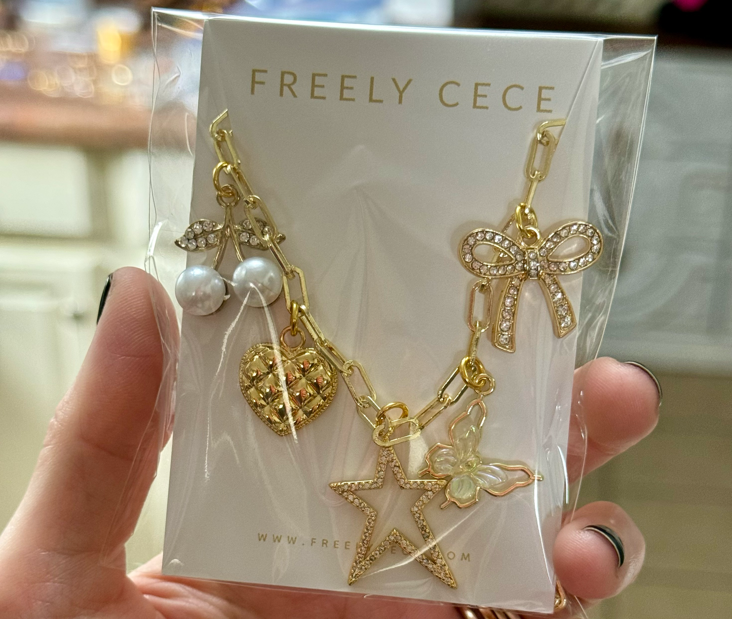 Trendy Gold Everyday Charm Necklace 