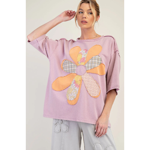 Lilac Rose Short Sleeve Top