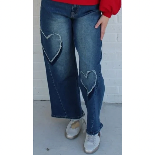 Easel Heart Patch Pants