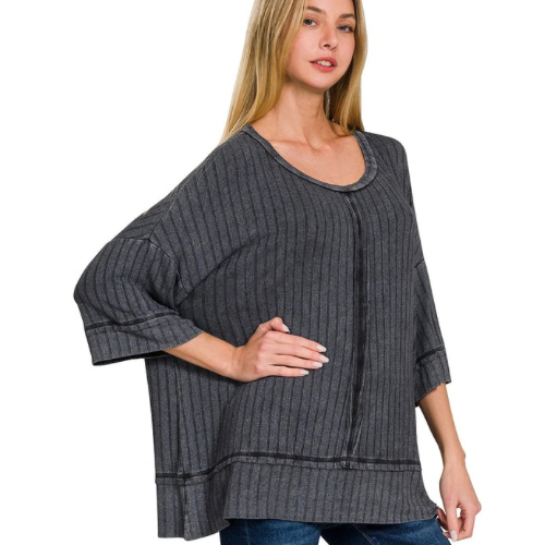 Drift Ribbed Boat-Neck