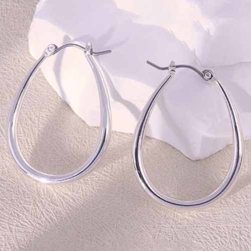 MINIMALIST HOOP EARRINGS_CWAJE0469: SILVER / (OS) 1