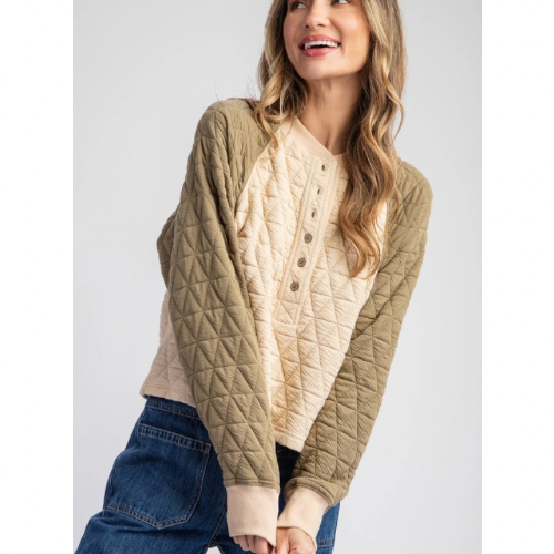Patchwork Raglan Quilted Top