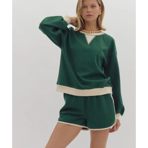 Long Sleeve trim detailing Pullover