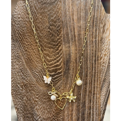 Trendy Everyday Gold Charm Necklace