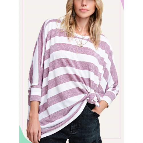Breezy Batwing Blouse- Berry