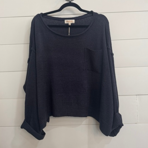 Deep Sea Breeze Crop Knit Sweater