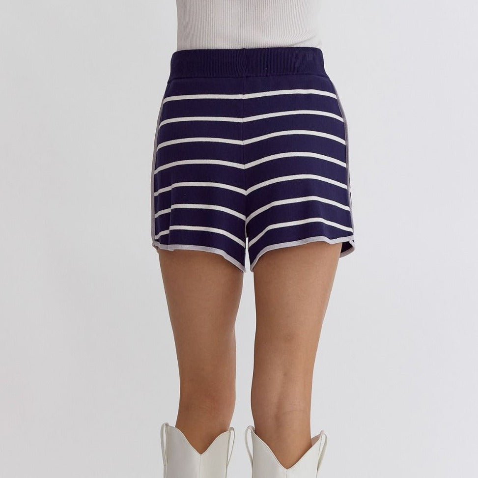 Boardwalk Striped Drawstring Shorts