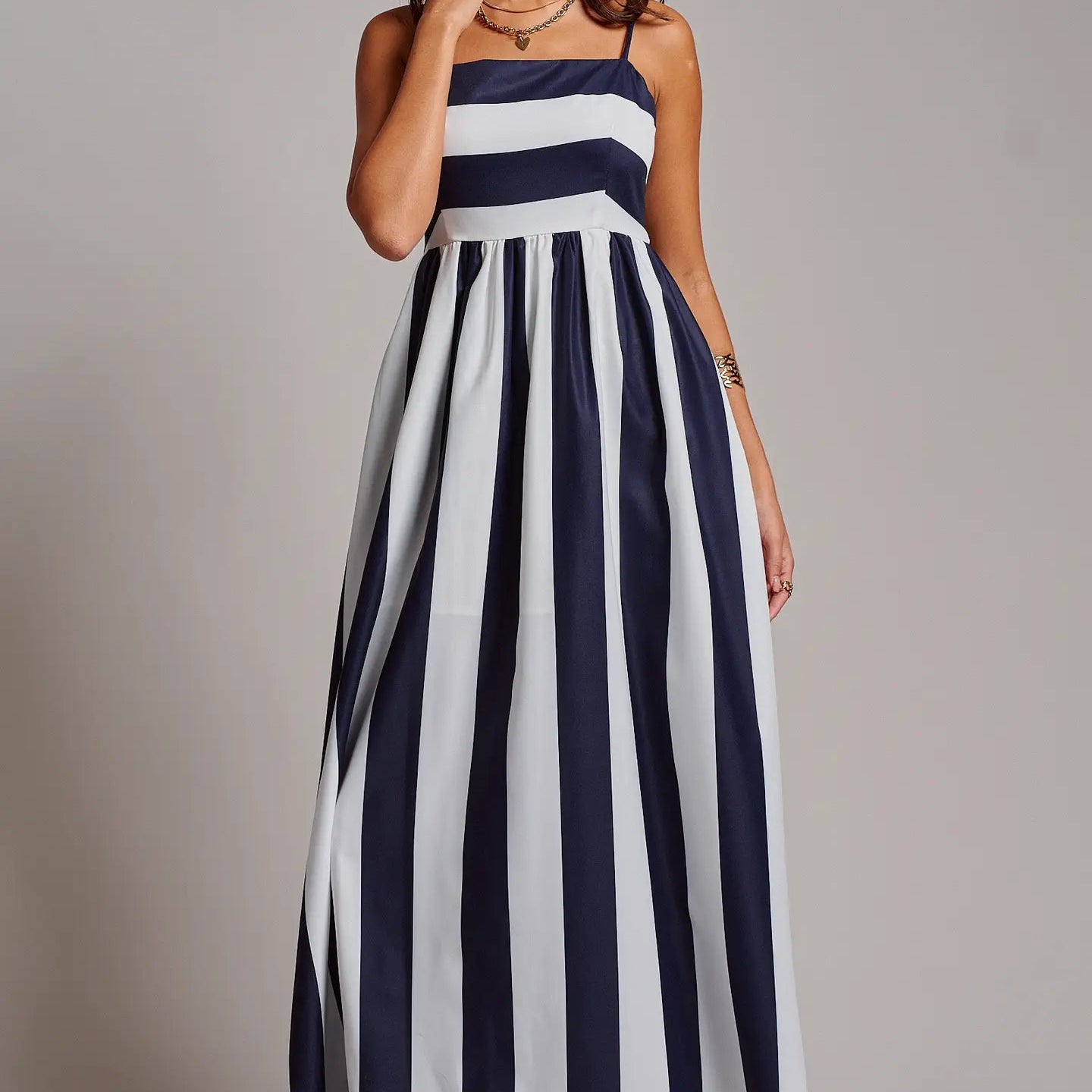 By The Shore Stripe Maxi Dress