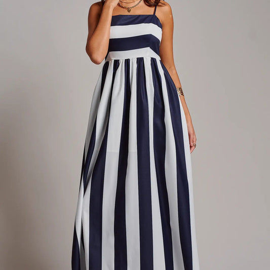 By The Shore Stripe Maxi Dress