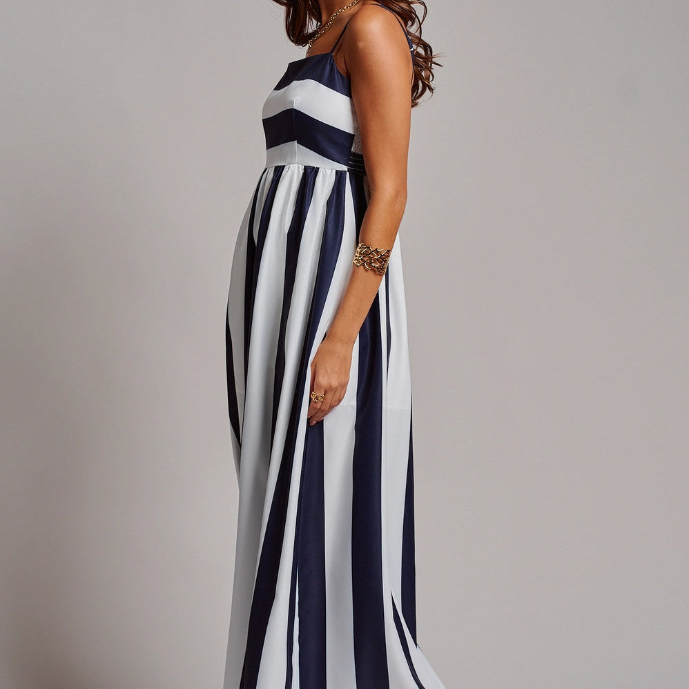 By The Shore Stripe Maxi Dress